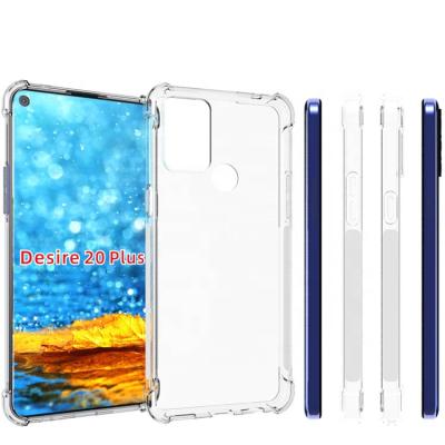 China Shockproof For HTC Desire 20 Plus Whole Clear Transparent Case Shock Proof Tpu Silicon for sale