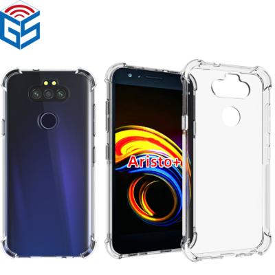 China Cell Phone Case Shockproof Transparent Shockproof Water Render TPU Gel For LG Aristo+ Plus Phones Resistant for sale