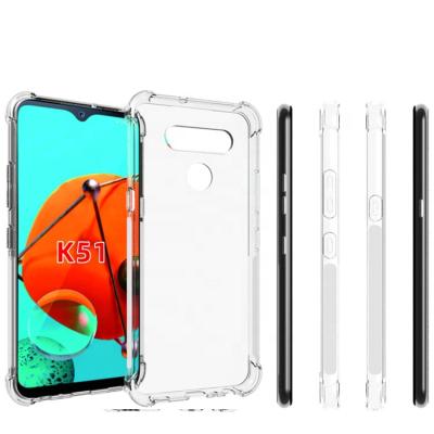 China Shockproof For LG K51 Tpu Transparent Clear Transparent Custom Phone Shell Case for sale