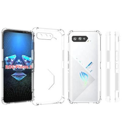 China Eco-friendly For Asus Rog Phone 5 Tpu Transparent Soft Skin Edge Shock Proof Case Cover for sale