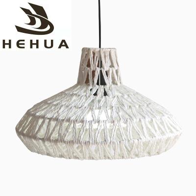 China Other Nordic Style Minimalist Home Dining RoomNordic Style RO Black Brown LED Paper Rope Chandelier Minimalist Home White Dining Shade for sale