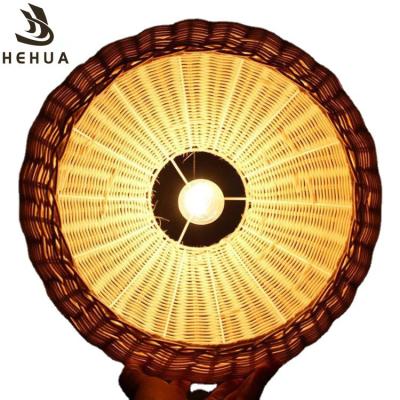 China Custom Rattan Lampshade Round Rattan Chandelier Lampshade Braided Lampshade Southeast Asian Style Teahouse Inn Lamp Shade for sale