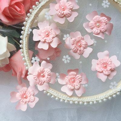 China 3D Lace Flower Dress Costume Headdress Decoration Accessories 3D Beaded Flowers for sale