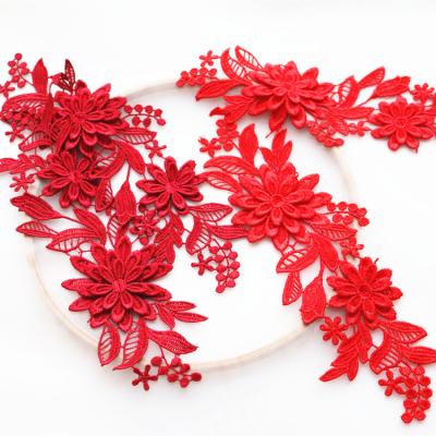 China Water soluble water soluble lace flower apparel headwear accessories mirrored multicolor flowers for sale