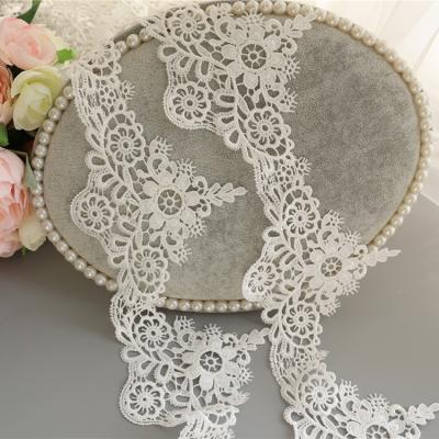 China Hollow Out Embroidery High Quality Hollow Polyester Lace Accessories Lace Water Soluble Lace for sale