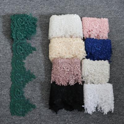 China 13.5CM Handmade Multicolor Border Lace DIY Wedding Dress Embroidery Lace Accessories for sale