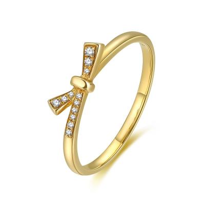 China Other Exquisite Diamond Ring Gold 18k Yellow Gold Ring White Diamond of Superior Craft Workmanship for sale