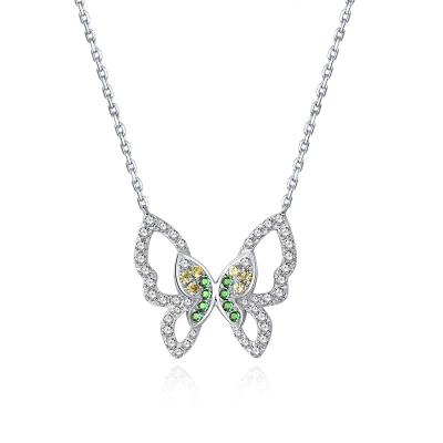 China Trendy Butterfly Diamond Necklace Diamond Necklace Butterfly from New Trendy Listing for sale