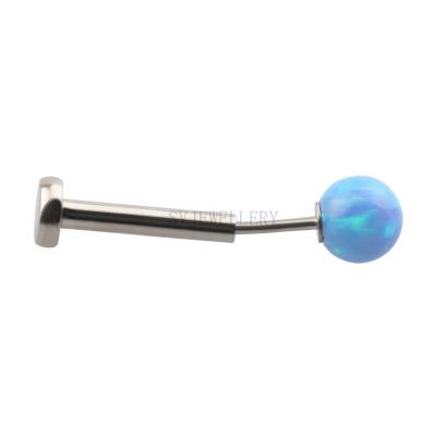 China FASHIONABLE Titanium Threadless Opal Ball Labret Ear Tragus Body Jewelry Piercing Ear Cartilage for sale