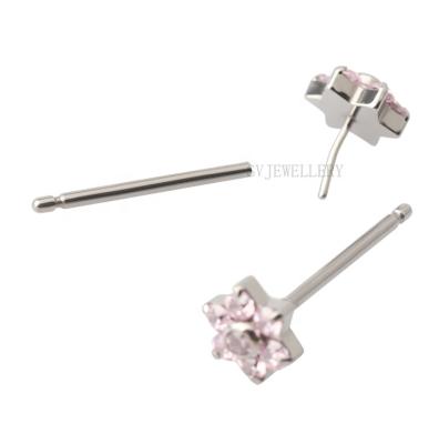 China Fashion ASTM F136 Threadless Titanium Ear Studs Pin Accessory Body Piercing Jewelry for sale