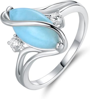 China Cute S925 Sterling Silver Fashion Jewelry Opal Zircon Paved Ring For Women for sale