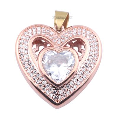 China TRENDY Fashion Jewelry Charm Zircon Claw Stone Setting Pendant For Woman Gift for sale