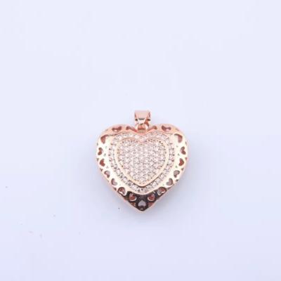 China New Design Fashion Pendant High End Heart Shaped Love Design Elegant Brass Pendant for sale