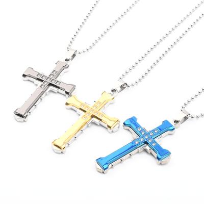 China Hiphop Men's And Women's Retro Style Accessories Cross Pendant Necklace for sale