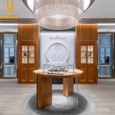 China Modern Or Customized High End Wooden Watch Glass Display Showcase For Retail Shop Furniture Design Watch Display Stand for sale