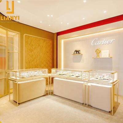 China Modern or customized luxury jewelry watch shop furniture led light display cabinet for watch shop for sale