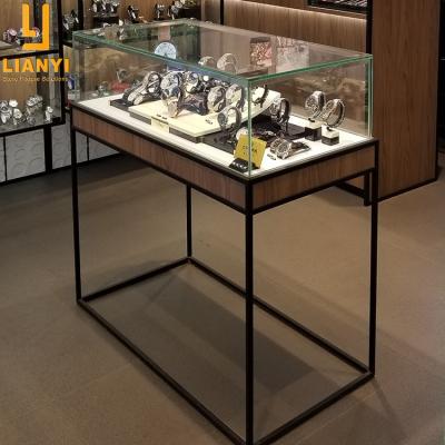 China Modern Or Customized Square Manufacturer With Display New Design Metal Watch Showcase Display Cabinet For Store for sale