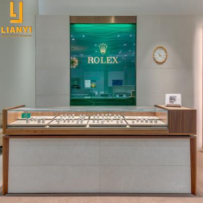 China Modern or Customized Brand Collection Shop Interior Design Ideas Jewelry Store Showcase and Watch Counter Design for sale