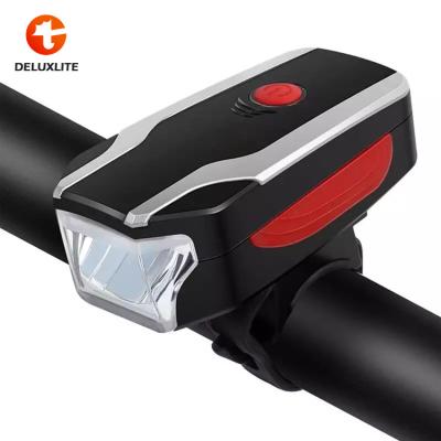 China USB Rechargeable 3 Modes Cycling Front Bicycle Horn Light Anti Theft USB Rechargeable Bike Led Bicycle Horn Light for sale