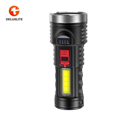 China With Energy Display Amazon Top Sales Torch Lights OEM Linternas SOS Rechargeable Led Flashlight for sale