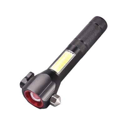 China Magentic Work USB Rechargeable Hummer LED Flashlight Safety Cutting Torch Light Magnetic Knife Function for sale