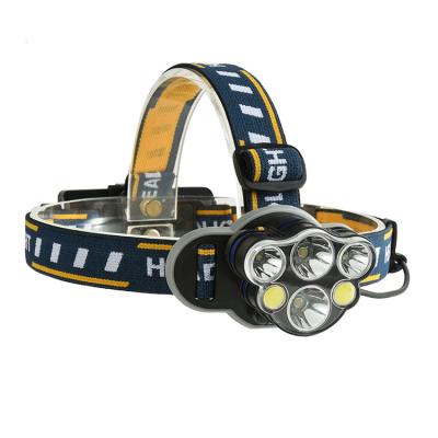 China High Brightness 6 Led Headlight 5000 Super Bright Rechargeable Lumen Most Powerful Head Lights OEM Faro Recargable for sale