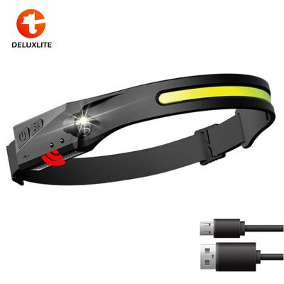 China Convenient 1000 Lumens Wide Beam Spotlight Headlamp Flashlight , Sensor Mode Light Head Lamp Strips For Running Upgrade for sale