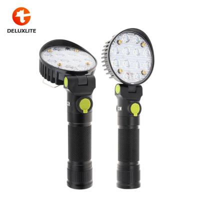 China Car Repair USB Base LED Work Light Rechargeable Magnetic Road Stud Light with Warning Light for sale