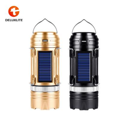 China Funcional Multi LED Solar Camping Light OEM USB Outlet Zoom Power Bank Outdoor Camping Light Solar for sale