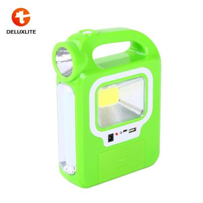 China Portable Solar Light USB Rechargeable Portable Solar Home System Camping Lighting Africa Hot Sales for sale