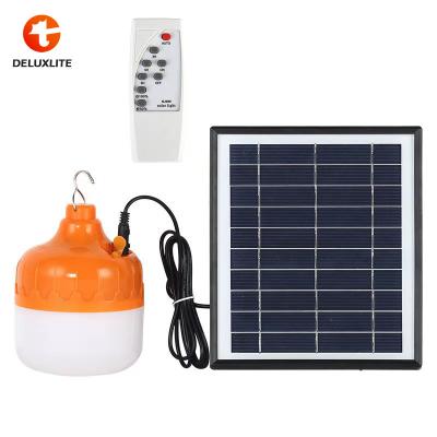 China 20W/30W/40W/50W Type E27 Rechargeable LED Solar Garden Outdoor Waterproof Remote Control Hanging Bulb for sale