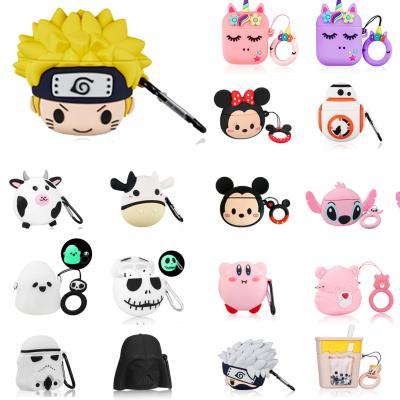 China Cute Silicone 3D Case Cartoon For Kakashi Cosplay Cover For Airpod 2 Case For Airpods Case Key Chain For Airpod Case Custom for sale