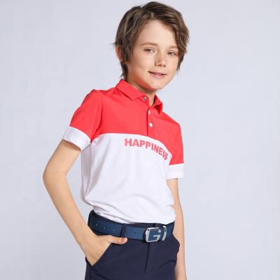 China Newest Original Design QUICK DRY Boy Shorts Sleeves Golf Polo T-Shirt Vintage Turn Down Collar For Mens Teenage Youth for sale