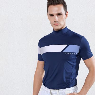 China Anti-wrinkle Latest Style Fashionable Mens Golf T Shirts With Neon Lines Cool Pattern Sublimation For Golf Baseball for sale