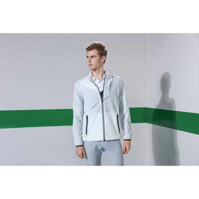 China Strong sense of three-dimensional men's white zipper jacket with a strong sense of three-dimensional for sale