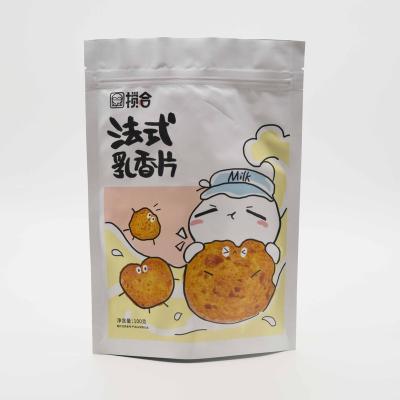 China Plastic Packaging Moisture Proof Colored Potato Chips Puffed Mylar Snacks Aluminum Zipper Stand Up Packaging Bag for sale