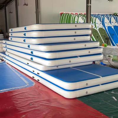 China PVC Gymnastic Inflatable Brushed Fabric Mat Air Tumbling Track Custom Made for sale