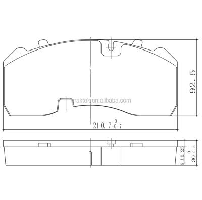 China All Kinds Auto Parts Heavy Duty Truck Bus Disc Brake Pads 29165 for sale