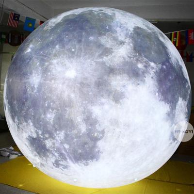 China Outdoor environmental protection and waterproof LED light moon balloon inflated can be hung for sale