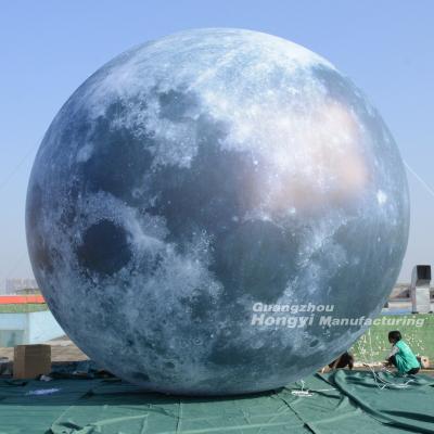 China Advertising PromotionParty Outdoor Decoration Customized Outdoor Advertising Giant PVC Sealed Waterproof LED 7 Color Hanging Inflatable Moon Balloon for sale