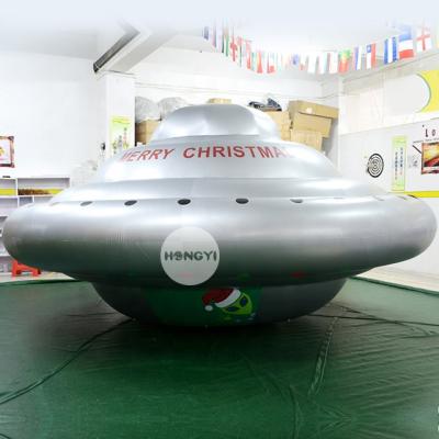 China Outdoor Advertising Event Exhibition Party Wedding Inflatable Spaceship Hanging Balloon LED Lights Mall Bar Alien UFO Rocket Inflatable Flying Saucer for sale