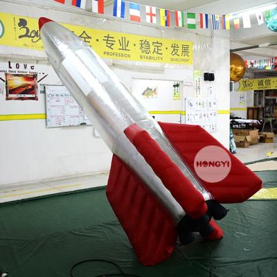 China Outdoor Custom Promotion Party LED Giant Styling Advertise Inflatable Snow Rocket for sale