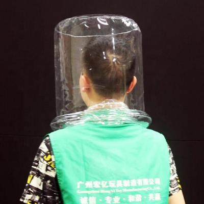 China Transparent Inflatable Cover Device PVC Cover Device Helmets Breathing Protective Sleeve for sale