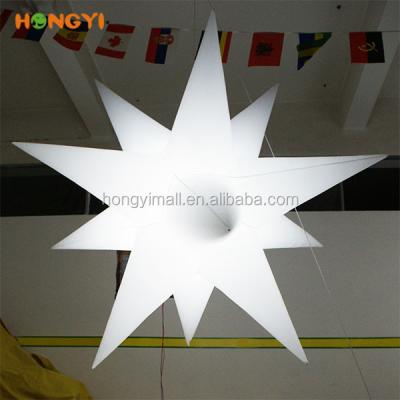 China Custom Moistureproof Inflatable LED Lighting Polygonal Star Light For Party Club Stage Decoration for sale