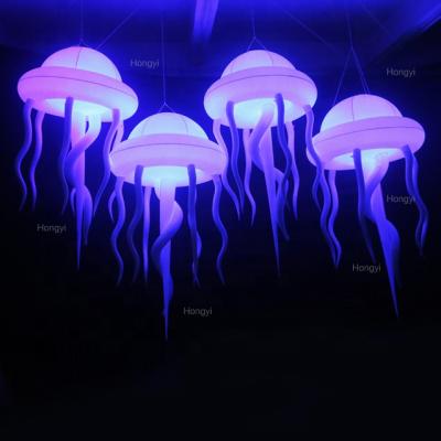 China Advertising/promotion/party/event/outdoor/indoor/wedding/park Hongyi factory sells LED 7 color to glow inflatable jellyfish for sale