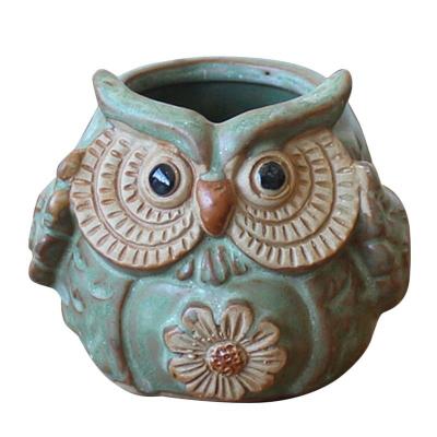 China Owl Blindfold Shape Modern Unique Indoor Flower Pots and Planters for sale