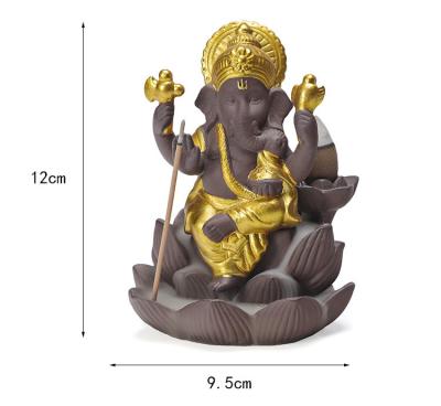 China Chinese Madden Elephant God 2021 Ramadan Back Flow Incense Burners Te koop