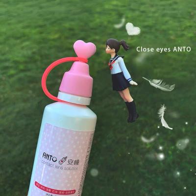 China ANTO Official Authentic Contact Lens Care Solution 60ml*4 Vial Eye Myopia Cleaning Color Lens Solution Contact Lens Care Cleaning Solution for sale