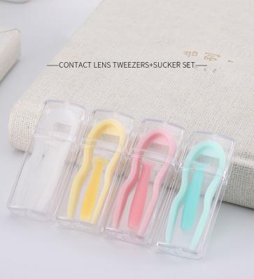 China Hot selling eco-friendly case lens tweezers for contact lenses small and easy to carry with low price for sale