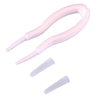 China Plastic Compact Lenses Storage 5cm Contact Lens Tweezers Small Silicone Sleeve for sale